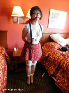 www.bondagebymch.com - Jackie Neko in School Girl Bondage thumbnail