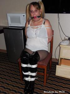 www.bondagebymch.com - Lolly Gagg in Harley Quinn Bondage thumbnail